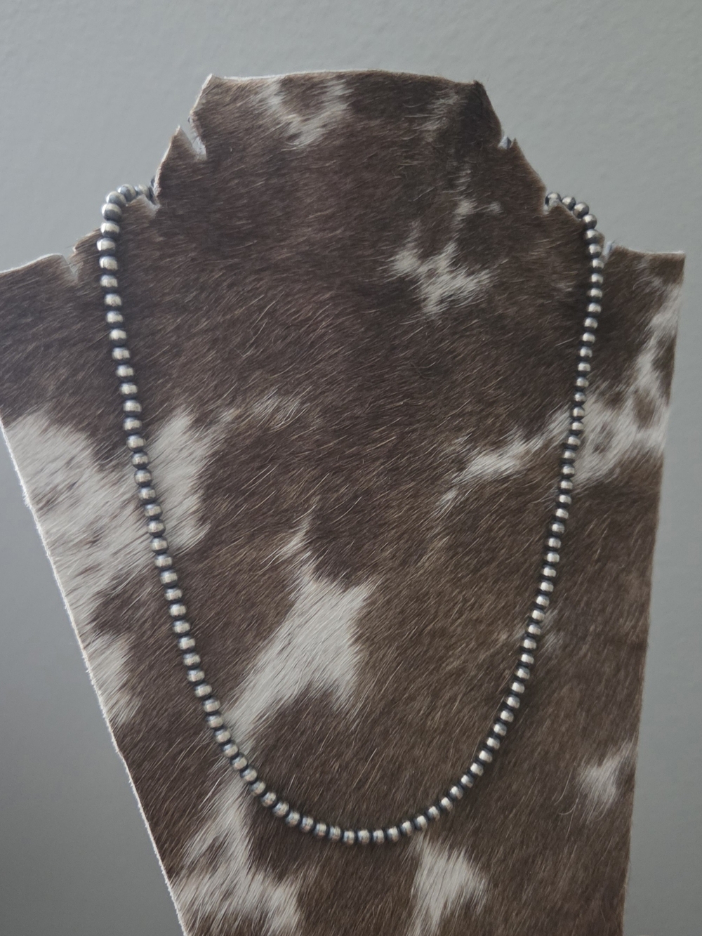 Sterling Bead Necklace in Silver